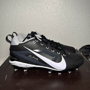Nike Alpha Menace 4 Varsity Molded Football Cleats Men 11 Black White FN0027-001